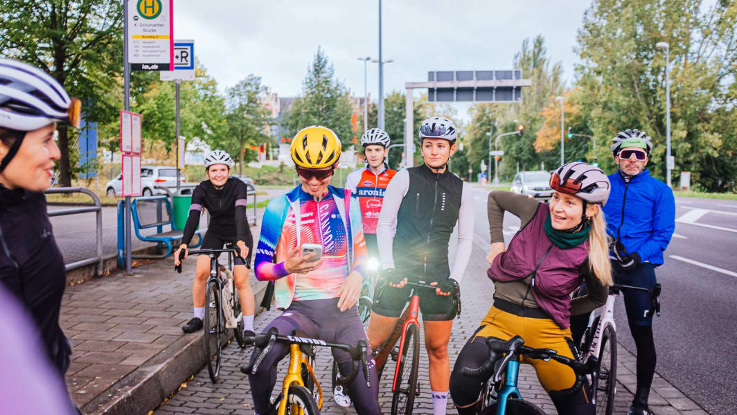 Fahrradfahrer in der Stadt 